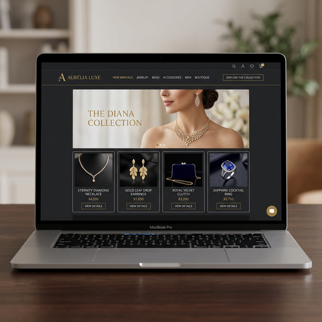 Luxury e-commerce boutique website design